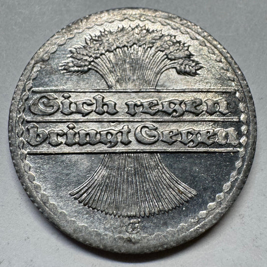 1920 Germany 50 Pfennig - Beautiful Coin - #A-089