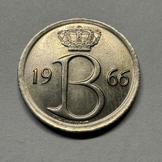 Belgium 1966 25 Centimes - Beautiful Coin - #A-008