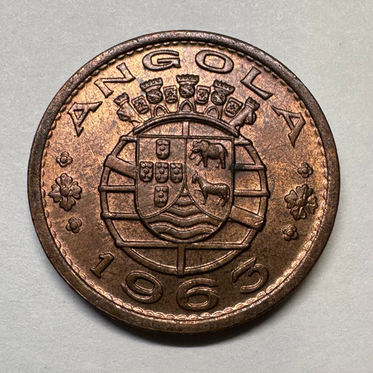 1963 Angola 1 Escudo - Beautiful Coin - #B-003