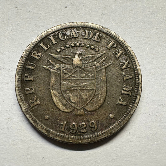 1929 Panama 5 Centesimos - Beautiful Coin - #A-003
