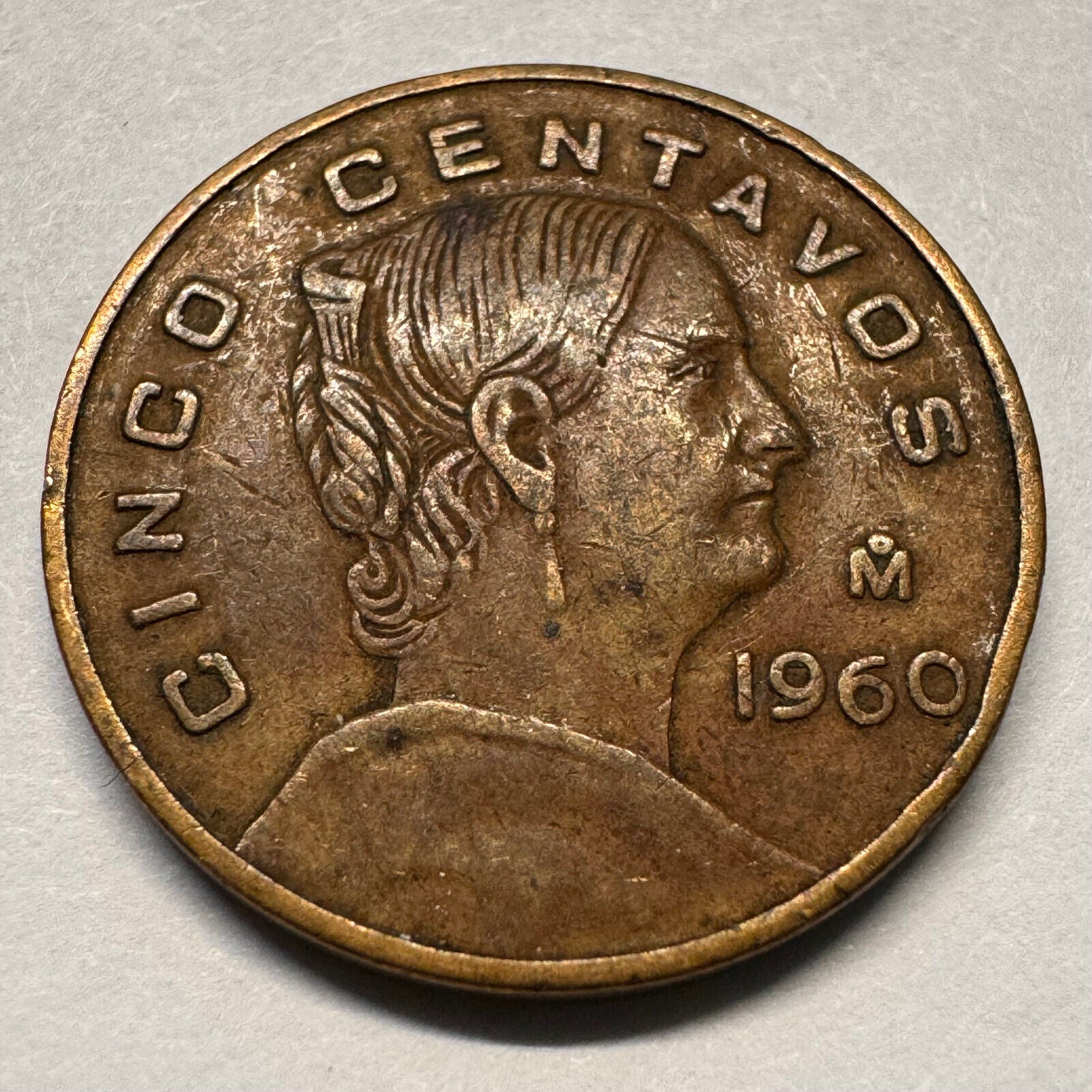 1960 Mexico 5 Centavos - Beautiful Coin - #A-066
