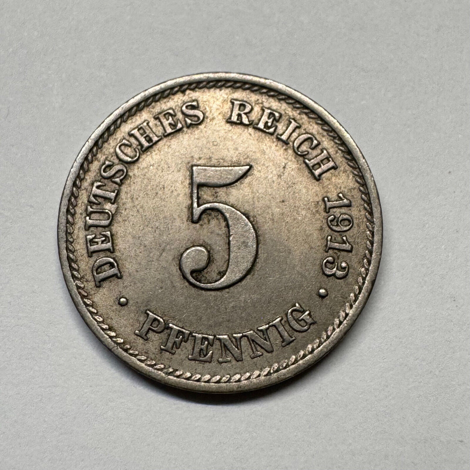 1913 Germany 5 Pfennig - Beautiful Coin - #B-051