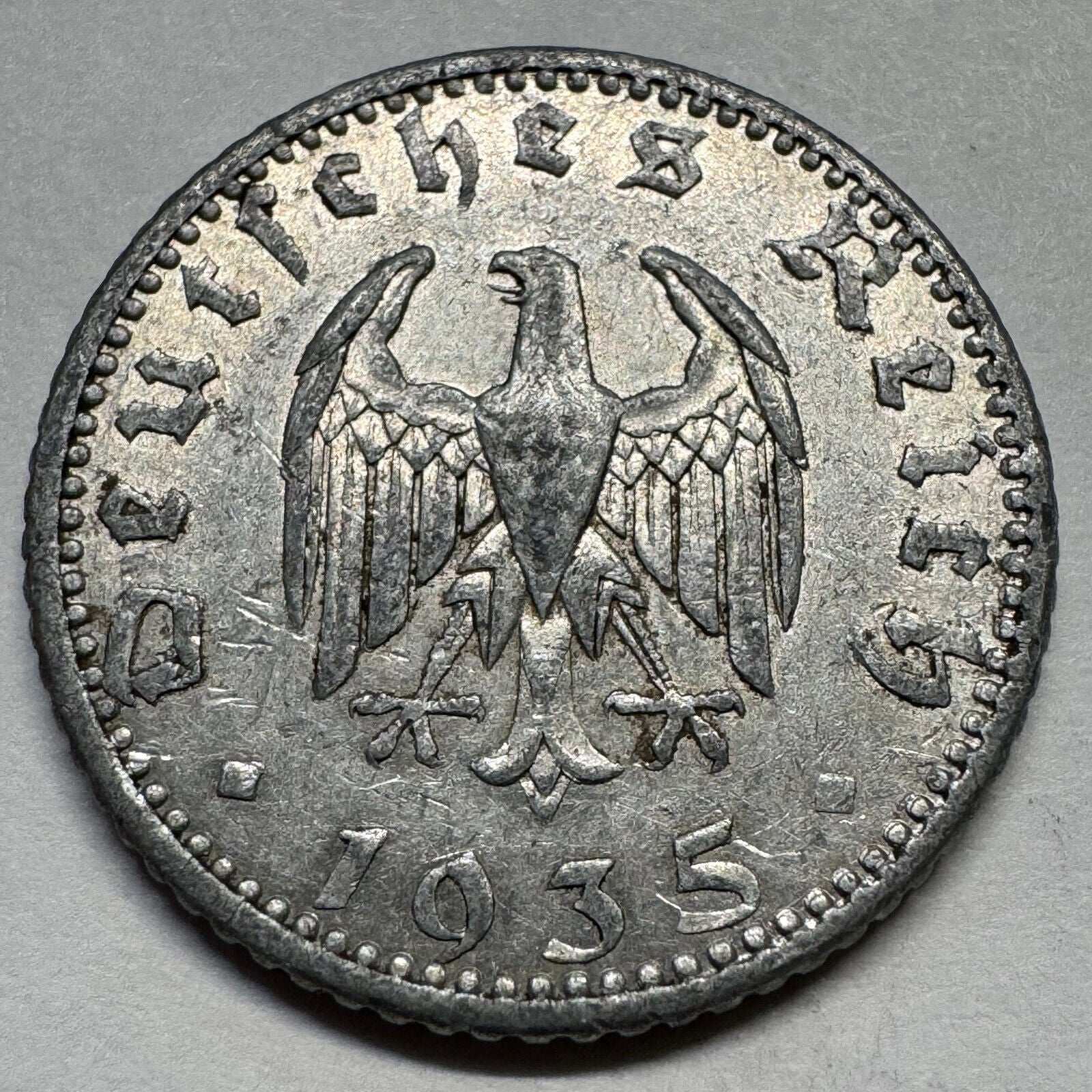 1935 Germany 50 Reichspfennig - Beautiful Coin - #A-084