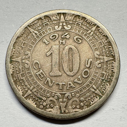1946 Mexico 10 Centavos - Beautiful Coin - #A-003