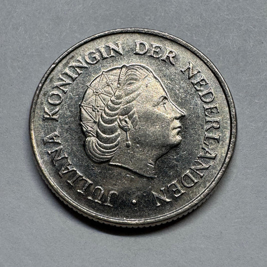 1977 Netherlands 25 Cents - Beautiful Coin - #B-034
