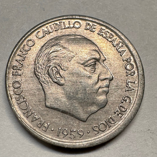 1959 Spain 10 Centimos - Beautiful Coin - #A-063