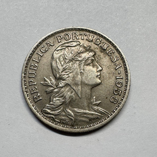 1958 Portugal 50 Centavos - Beautiful Coin - #B-007