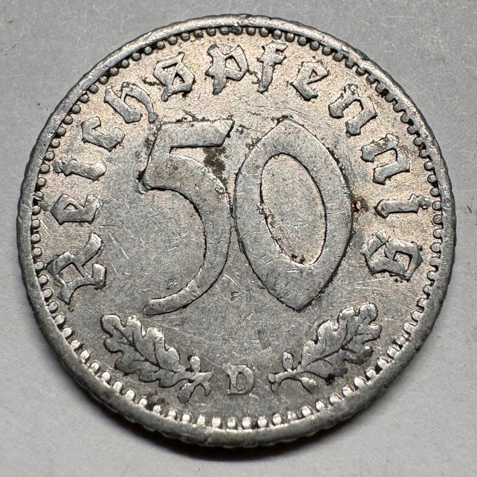 1935 Germany 50 Reichspfennig - D - Beautiful Coin - #A-043