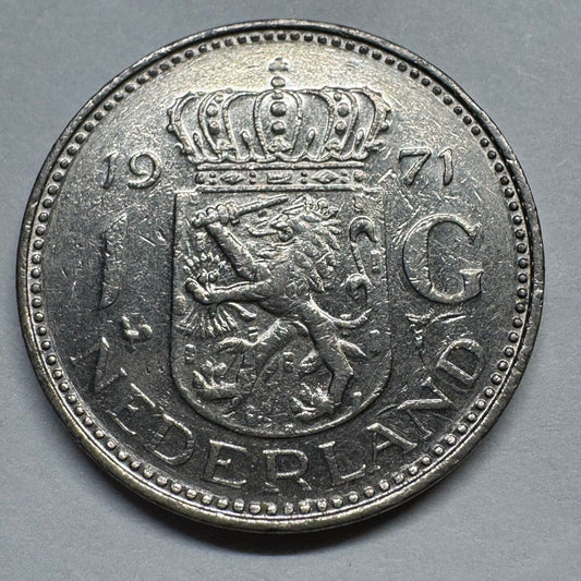 1971 Netherlands 1 Gulden - Beautiful Coin - #A-093
