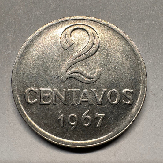 1967 Brazil 2 Centavos - Beautiful Coin - #A-022