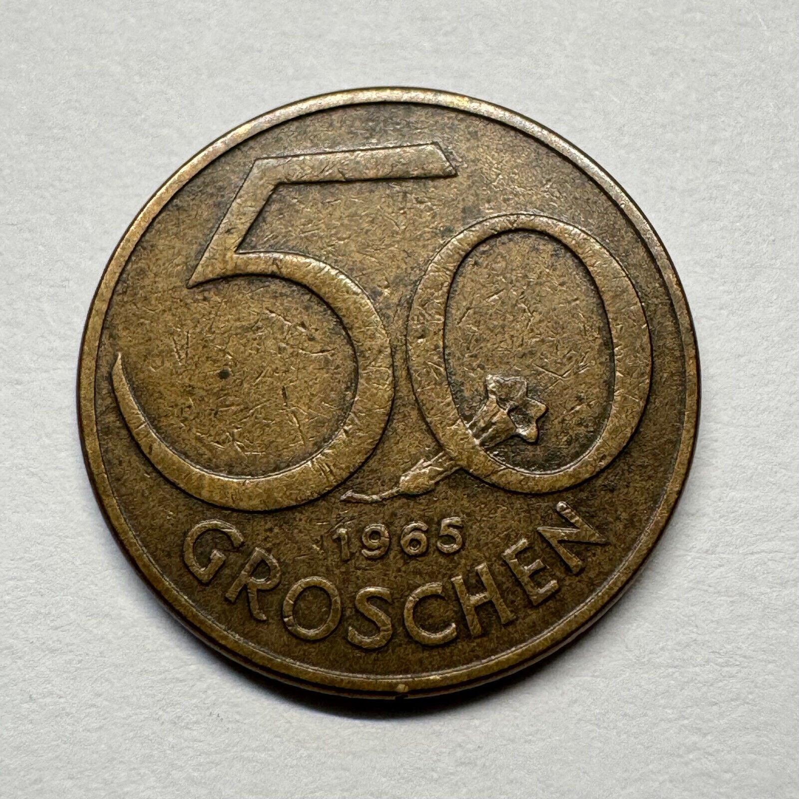 1965 Austria 50 Groschen - Beautiful Coin - #B-057