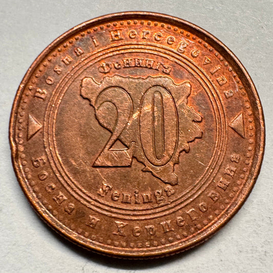 1998 Bosnia 20 Feninga - Beautiful Coin - #A-026