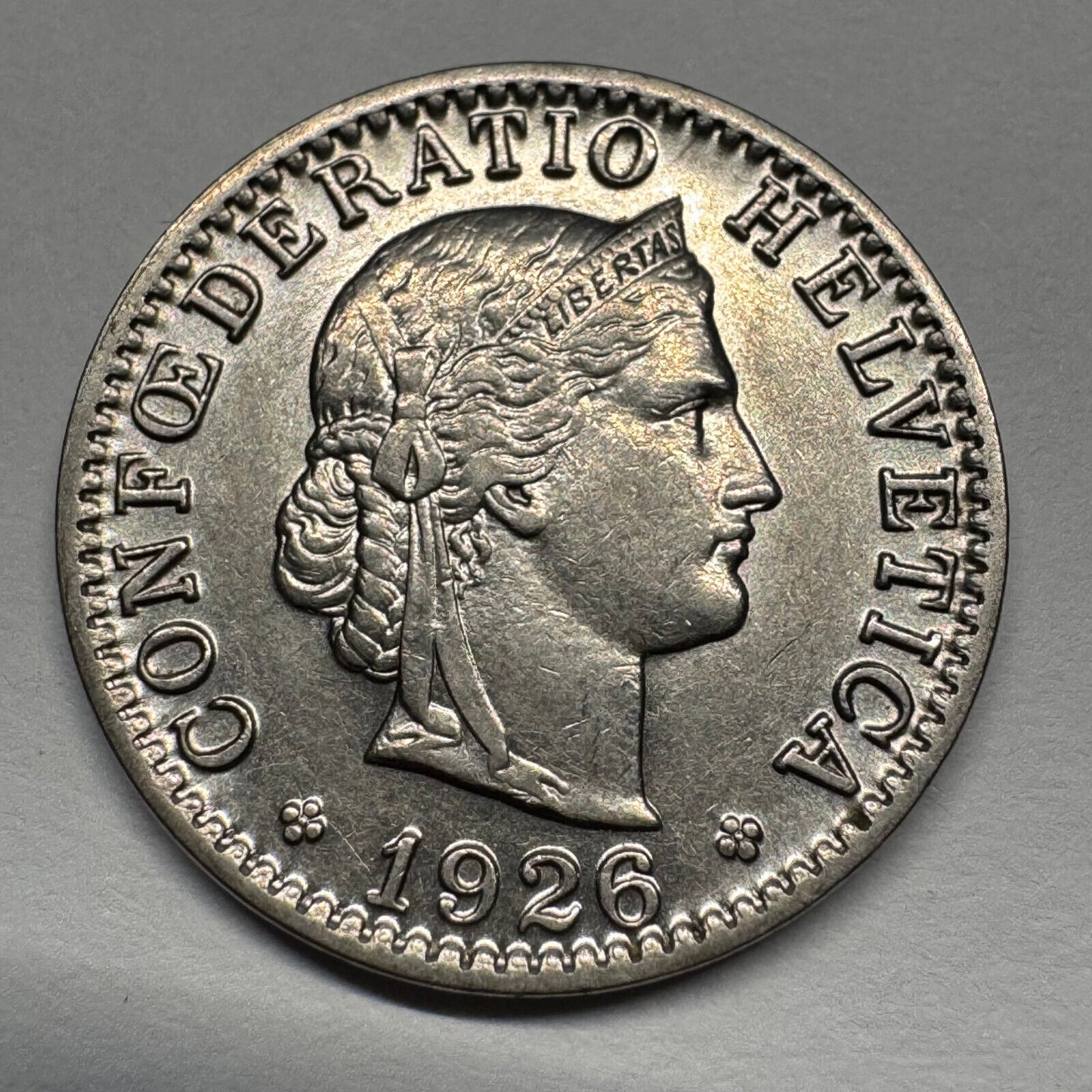 1926 Switzerland 20 Rappen - Beautiful Coin - Lot #B-044