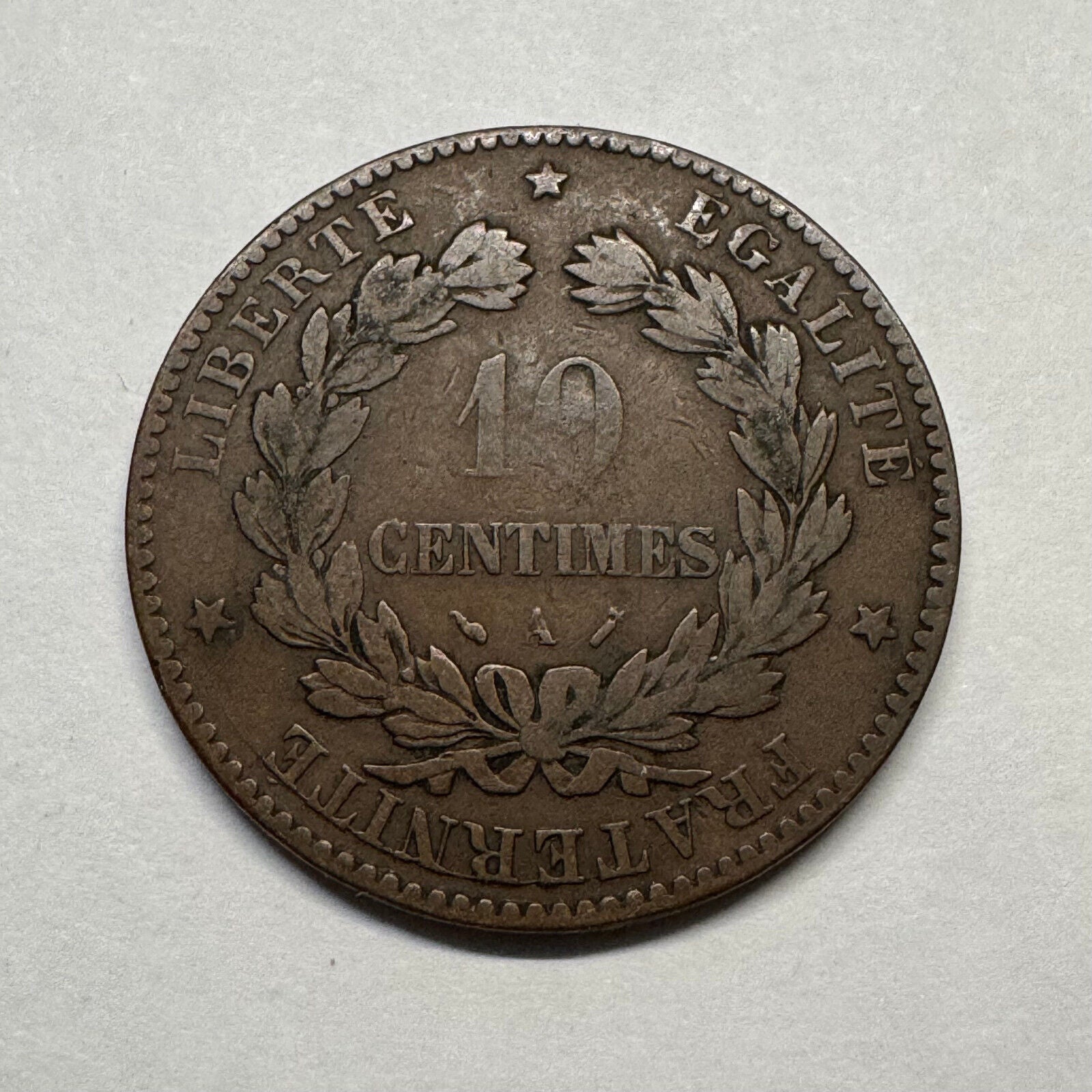 1891 France 10 Centimes - Beautiful Coin - #B-033