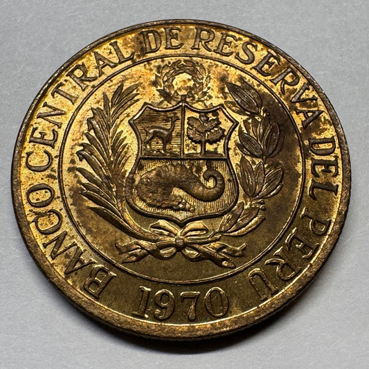 1970 Peru 1 Sol de Oro - Beautiful Coin - #A-037