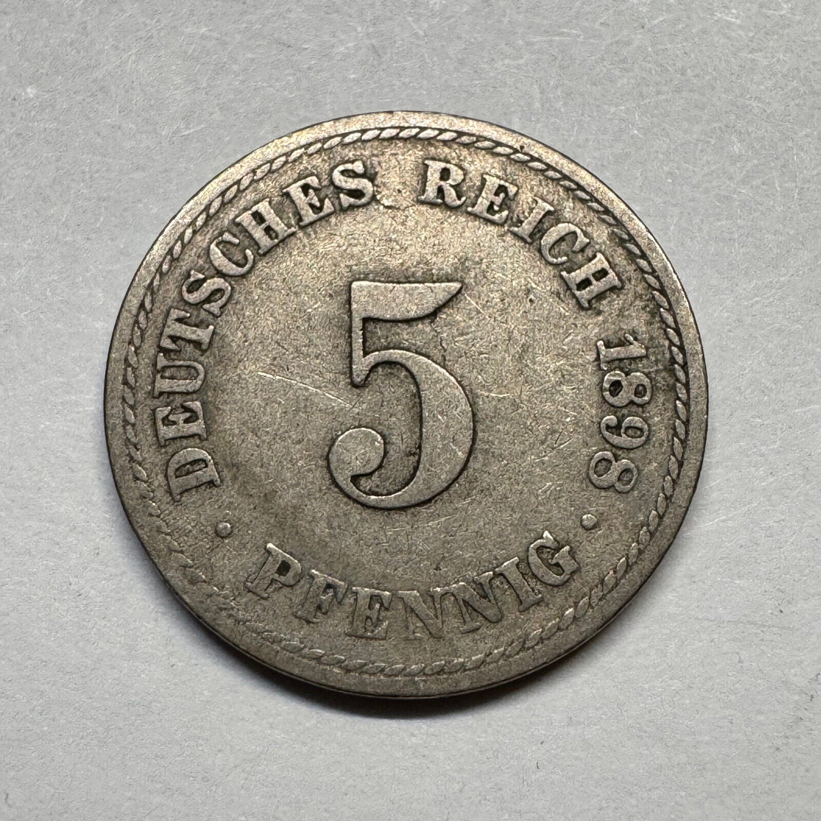 1898 Germany 5 Pfennig - Beautiful Coin - #A-100
