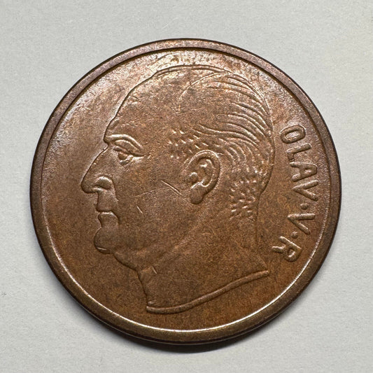 1969 Norway 5 Ore - Beautiful Coin - #B-056