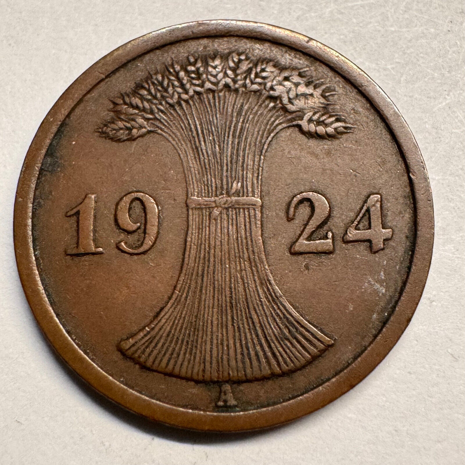 1924 Germany 2 Reichspfennig - Beautiful Coin - #A-039