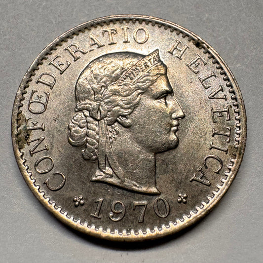 1970 Switzerland 5 Rappen - Beautiful Coin - #A-053