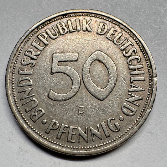 1950 Germany 50 Pfennig - J - Beautiful Coin - #A-035