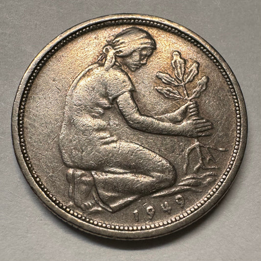 1949 Germany 50 Pfennig - D - Beautiful Coin - #A-060