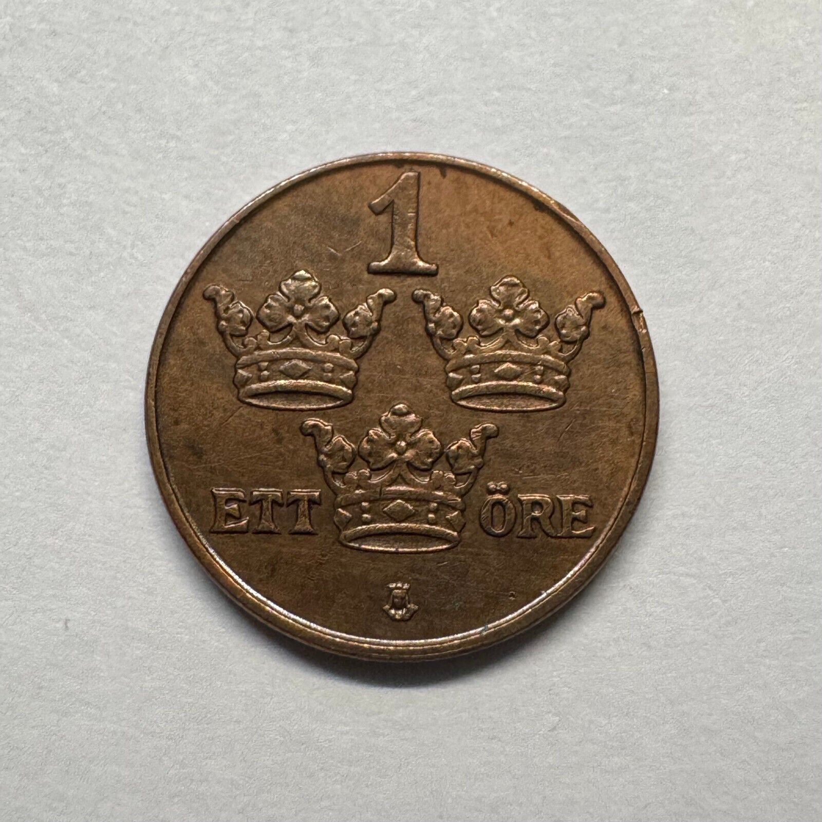 1950 Sweden 1 Ore - Beautiful Coin - #B-012