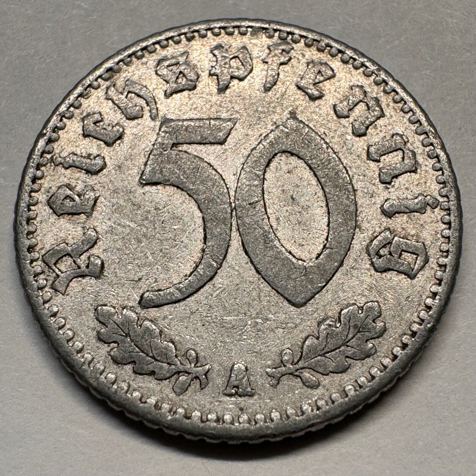 1935 Germany 50 Reichspfennig - A - Beautiful Coin - #A-038