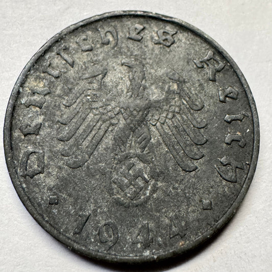 1944 Germany 10 Reichspfennig - Beautiful Coin - #A-086