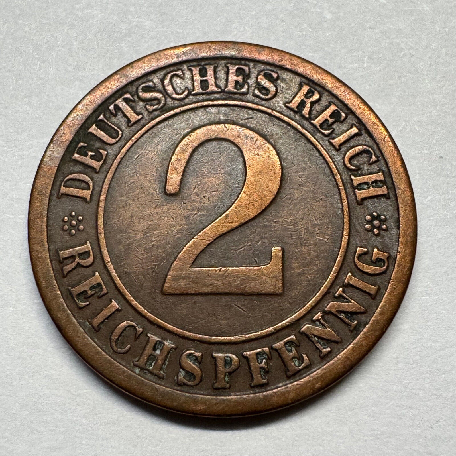 1925 Germany 2 Reichspfennig - Beautiful Coin - #B-001