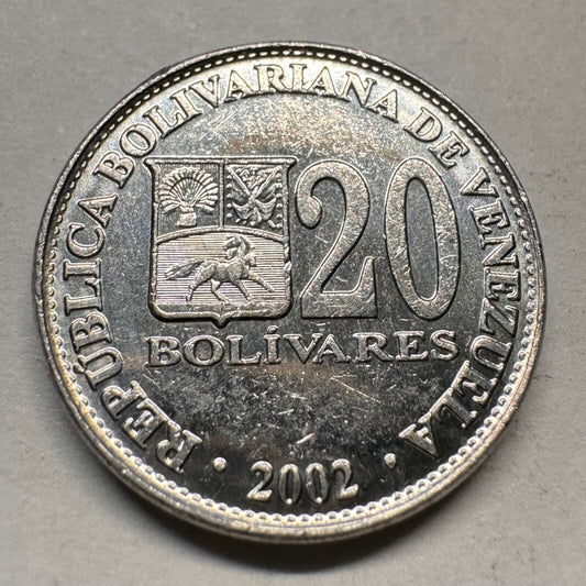 2002 Venezuela 20 Bolivares - Beautiful Coin - #A-032