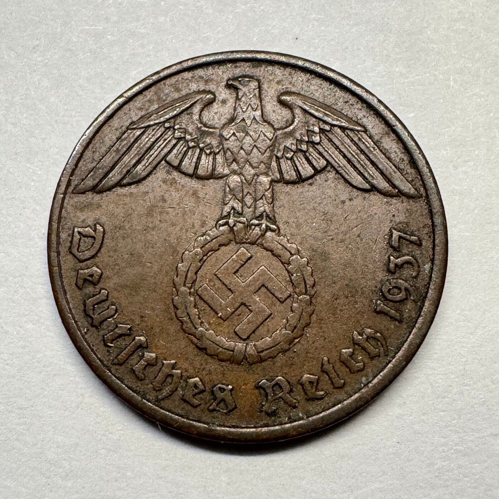1937 Germany 2 Reichspfennig - Beautiful Coin - #B-001