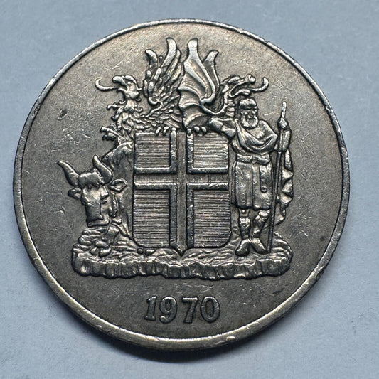 1970 Iceland 10 Kronur - Beautiful Coin - #A-099