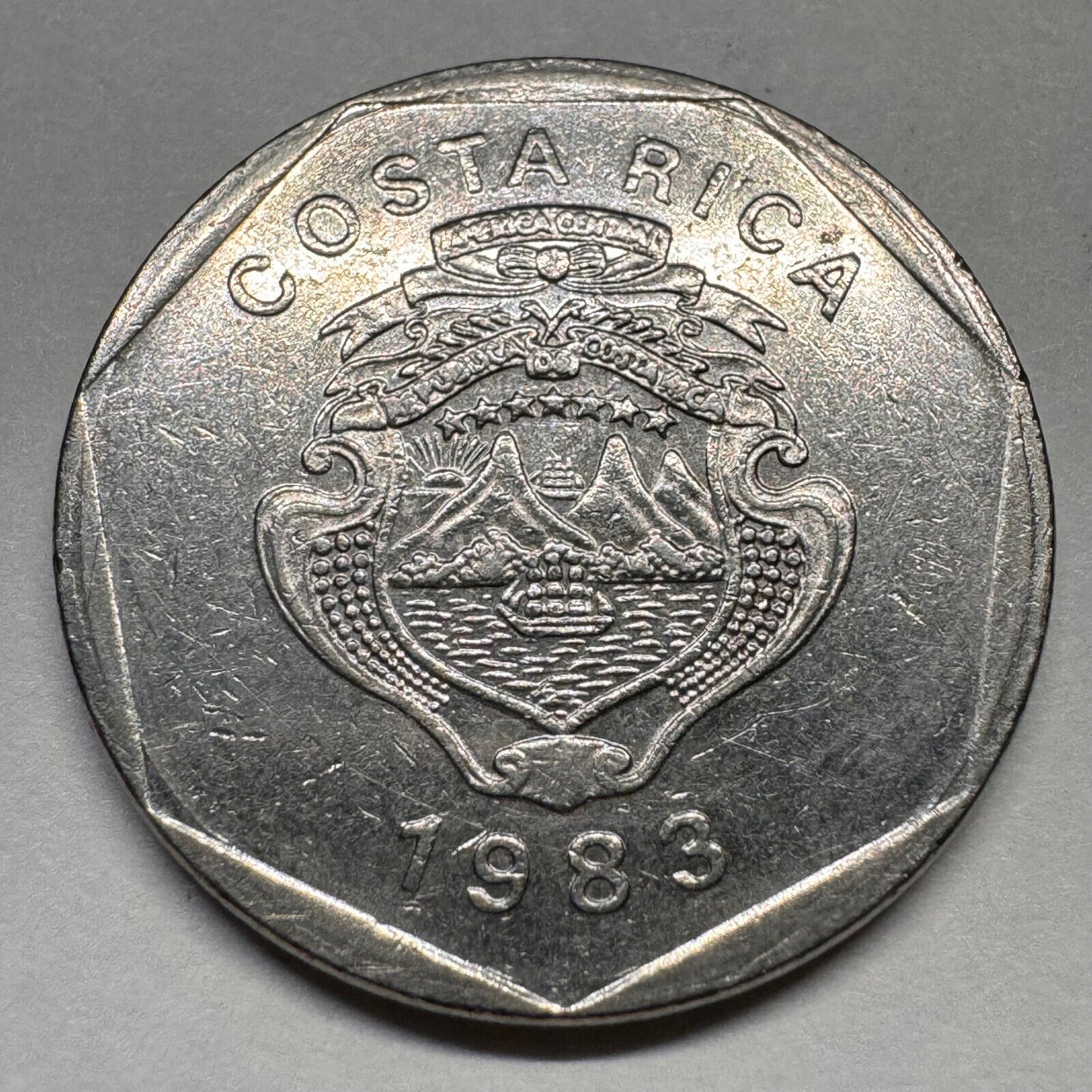 1983 Costa Rica 5 Colones - Beautiful Coin - #A-034