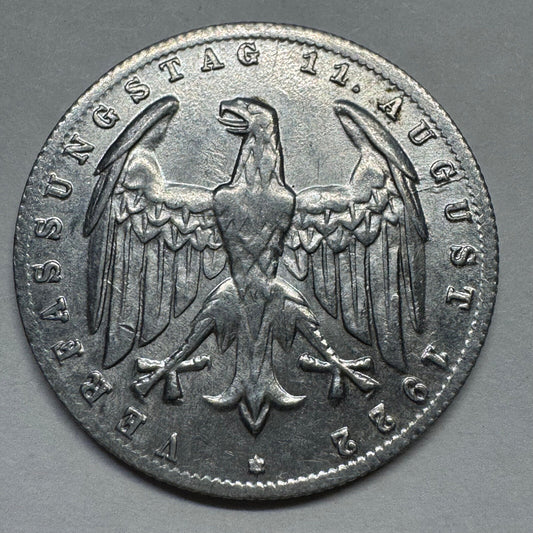 1922 Germany 3 Mark - Beautiful Coin - #A-094