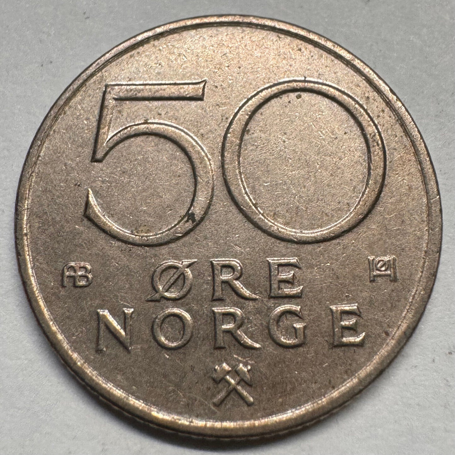 1977 Norway 50 Ore - Beautiful Coin - #A-059