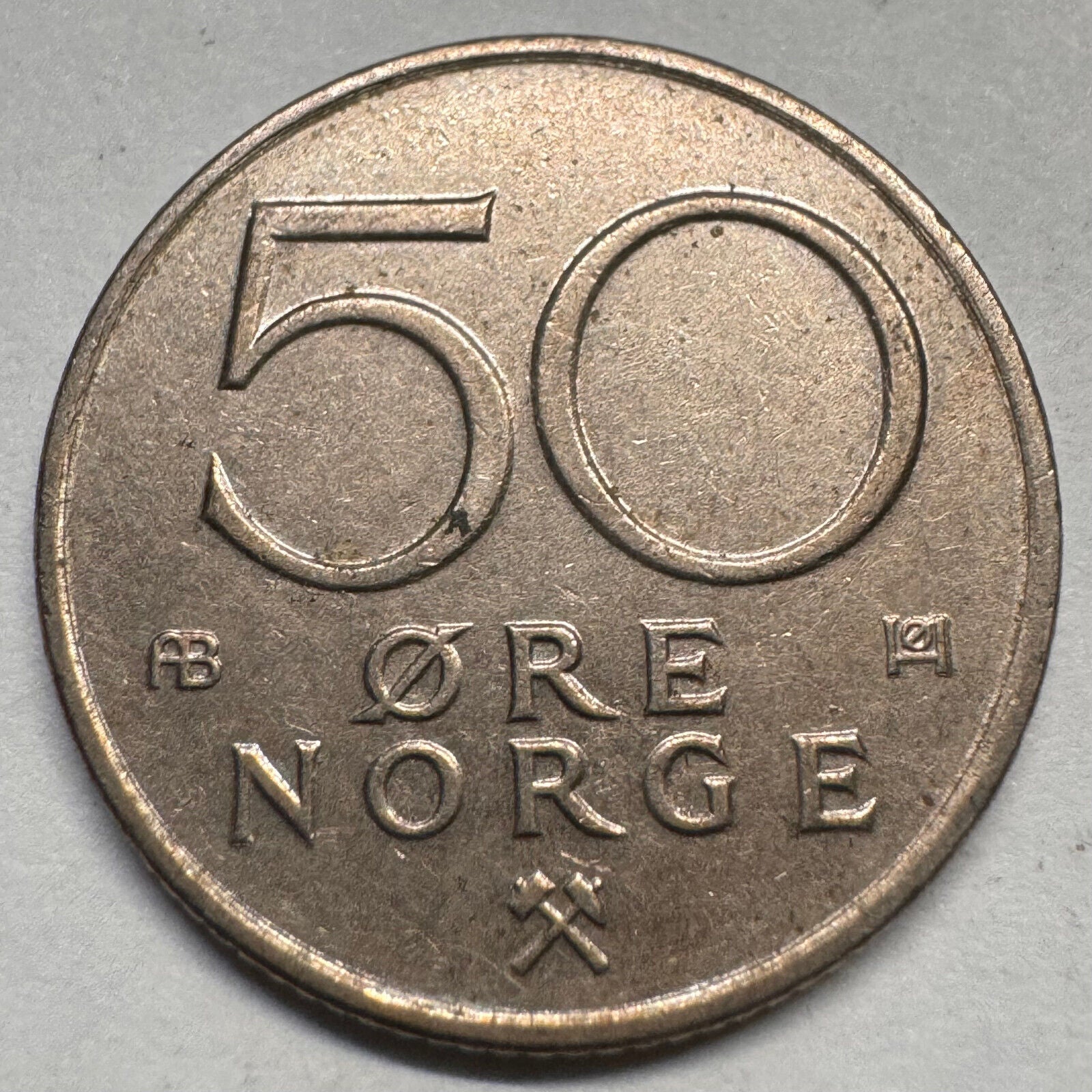 1977 Norway 50 Ore - Beautiful Coin - #A-059
