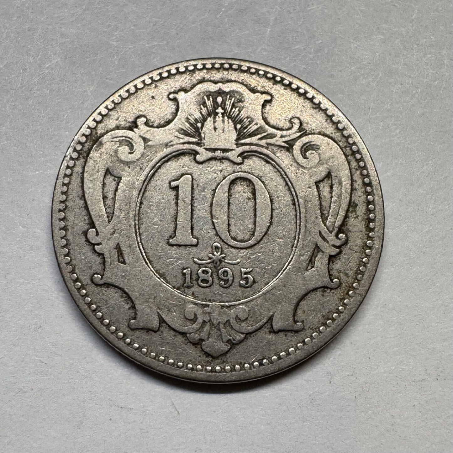 1895 Austria 10 Heller - Beautiful Coin - #A-100