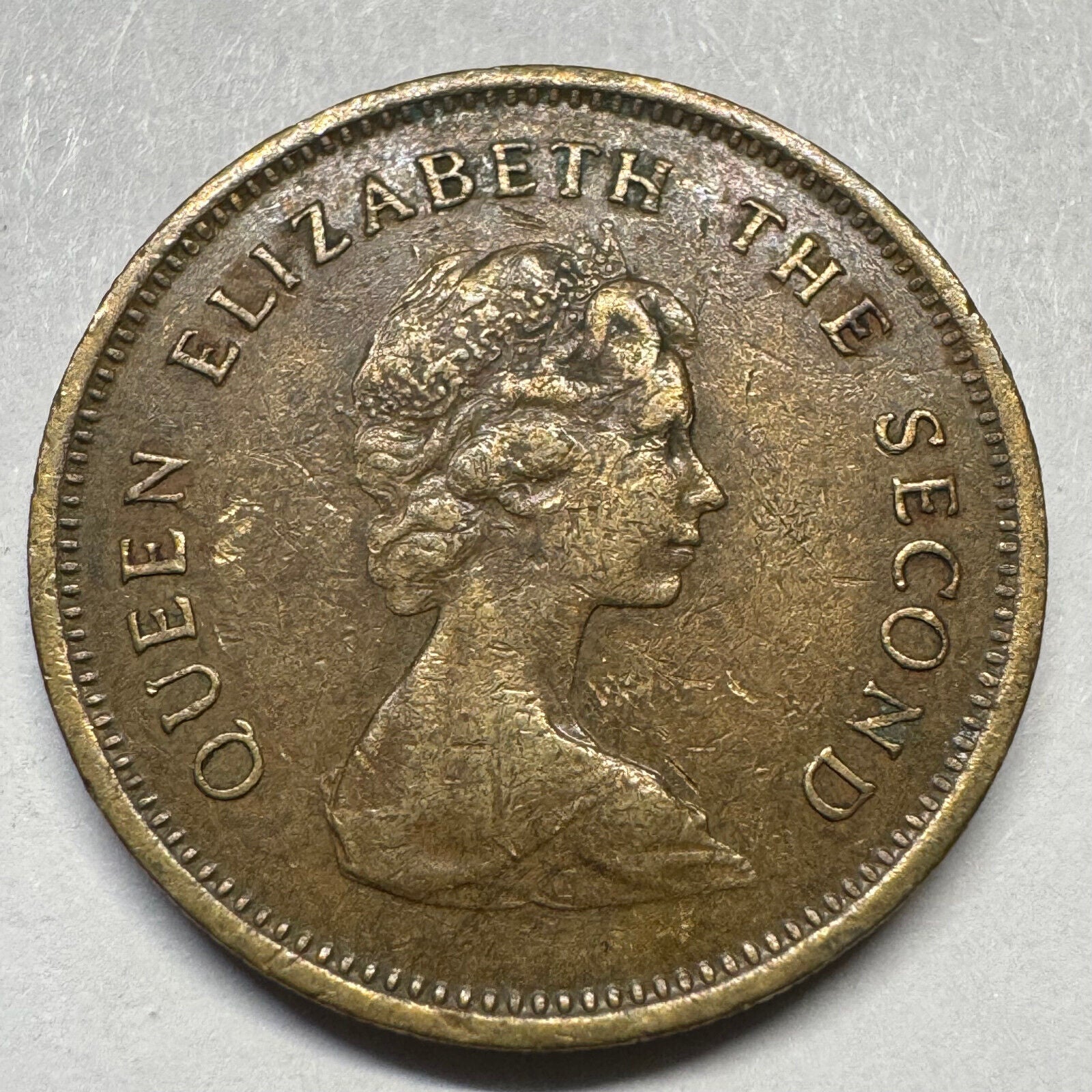 1977 Hong Kong 50 Cents - Beautiful Coin - #A-069
