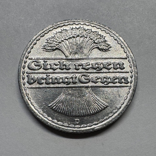 1929 Germany 50 Pfennig - Beautiful Coin - #B-005