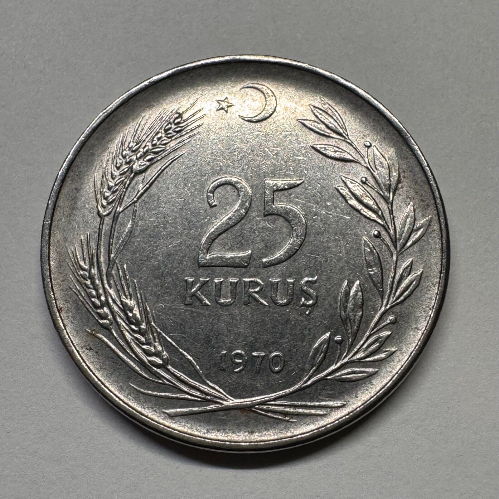 1970 Turkey 25 Kurus - Beautiful Coin - #B-051