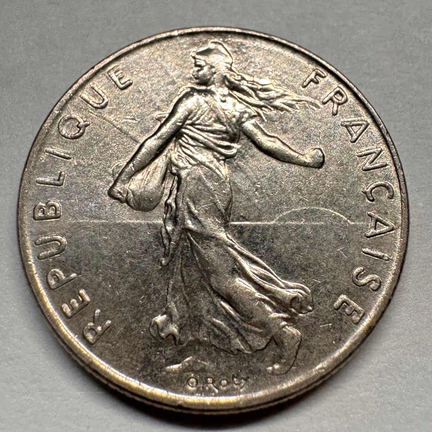 1977 France 1/2 Franc - Beautiful Coin - #A-063
