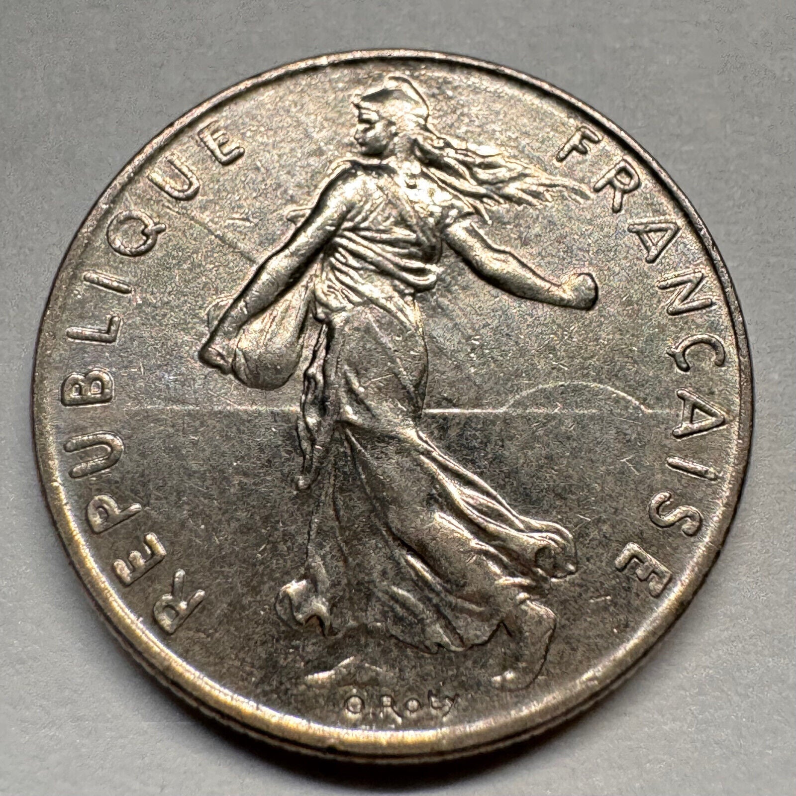 1977 France 1/2 Franc - Beautiful Coin - #A-063