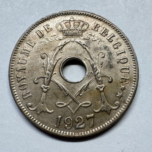 1927 Belgium 25 Centimes - Beautiful Coin - #B-002