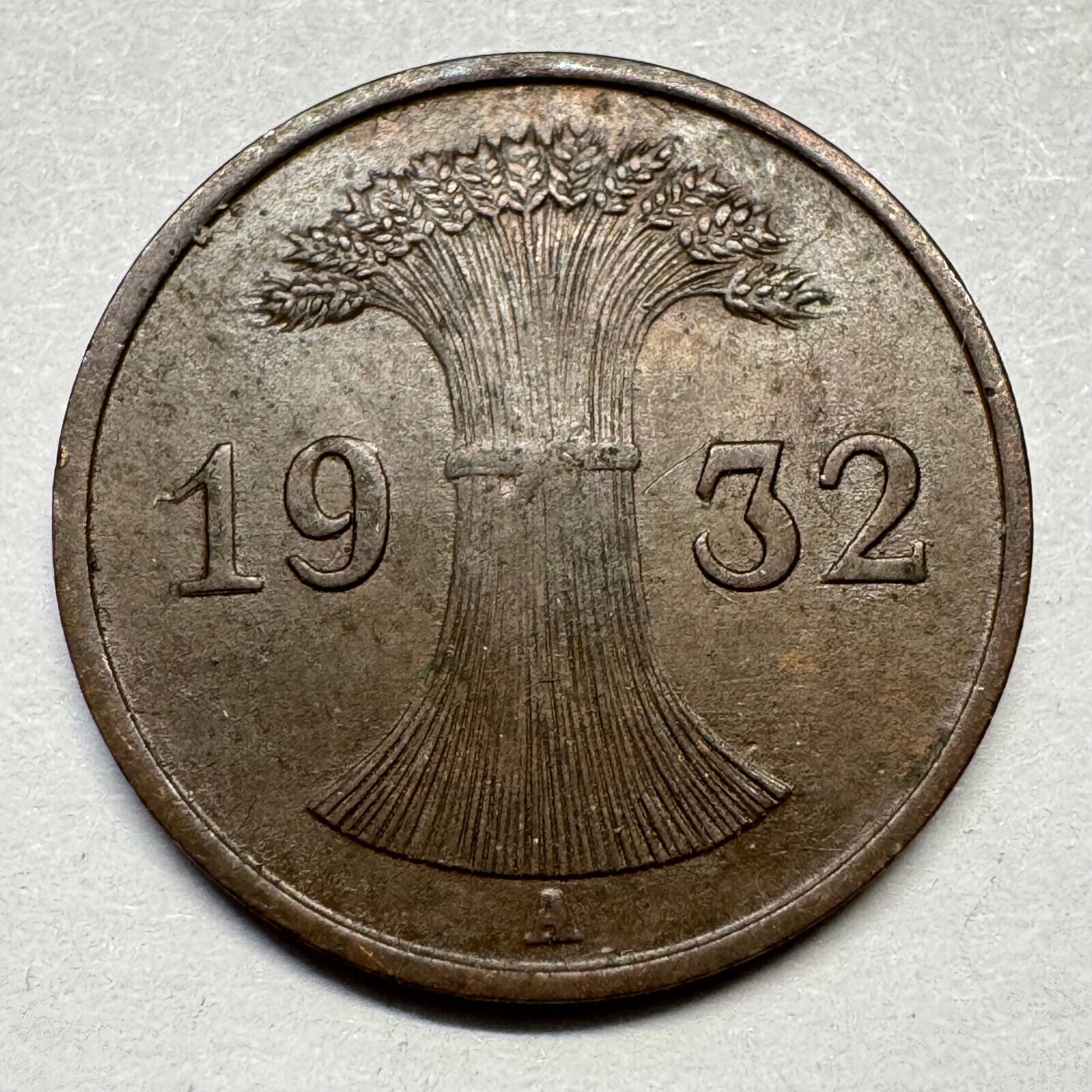 1932 Germany 1 Reichspfennig - Beautiful Coin - #A-085