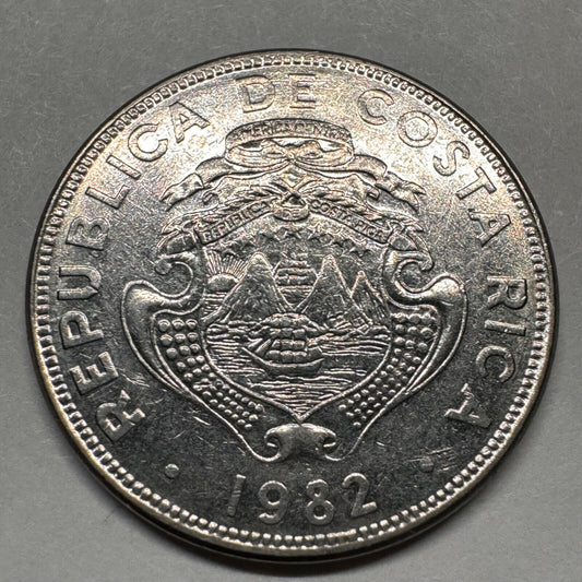 1982 Costa Rica 2 Colones - Beautiful Coin - #A-057