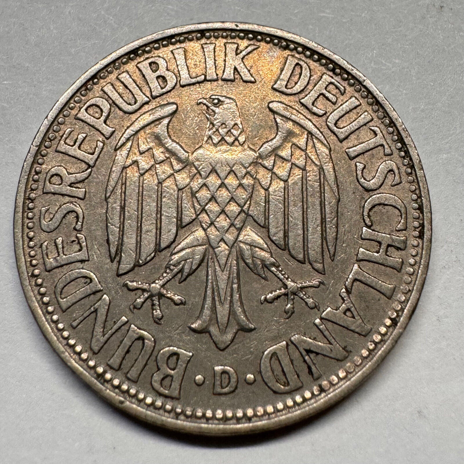 1950 Germany 1 Mark - D - Beautiful Coin - #A-037