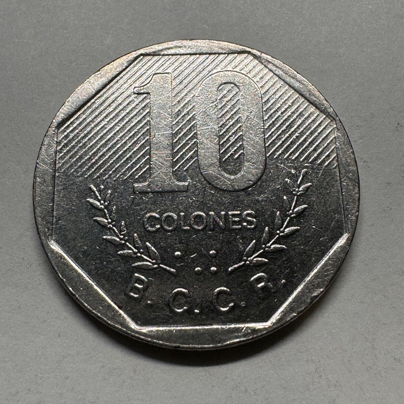 1992 Costa Rica 10 Colones - Beautiful Coin - #A-012