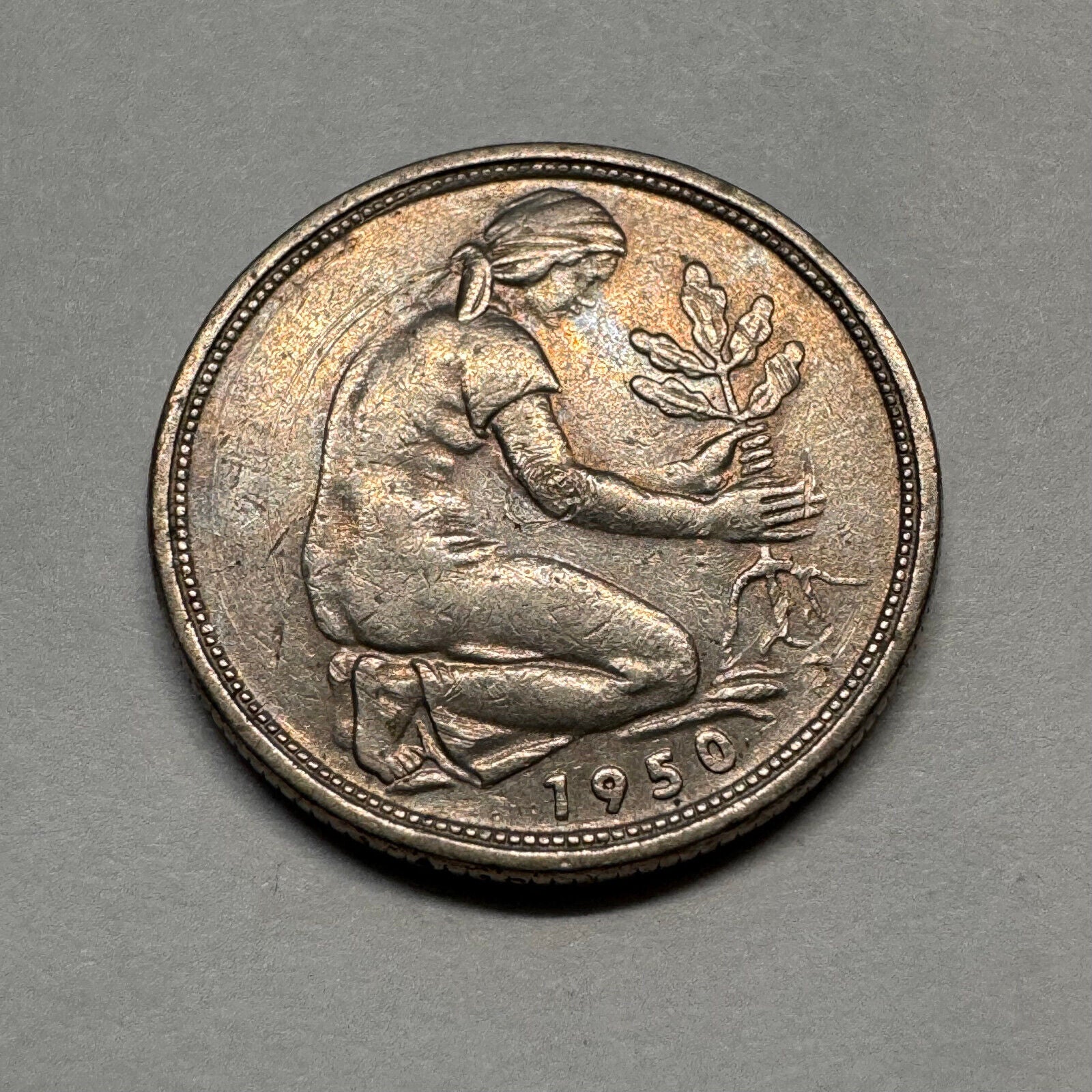 1950 Germany 50 Pfennig - Beautiful Coin - #A-012