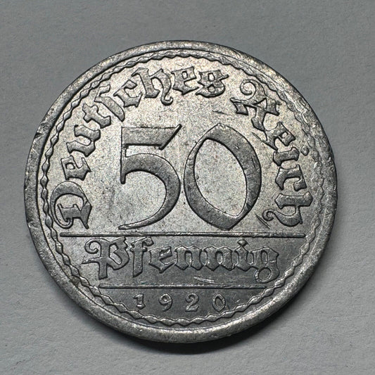 1920 Germany 50 Pfennig - Beautiful Coin - #B-042