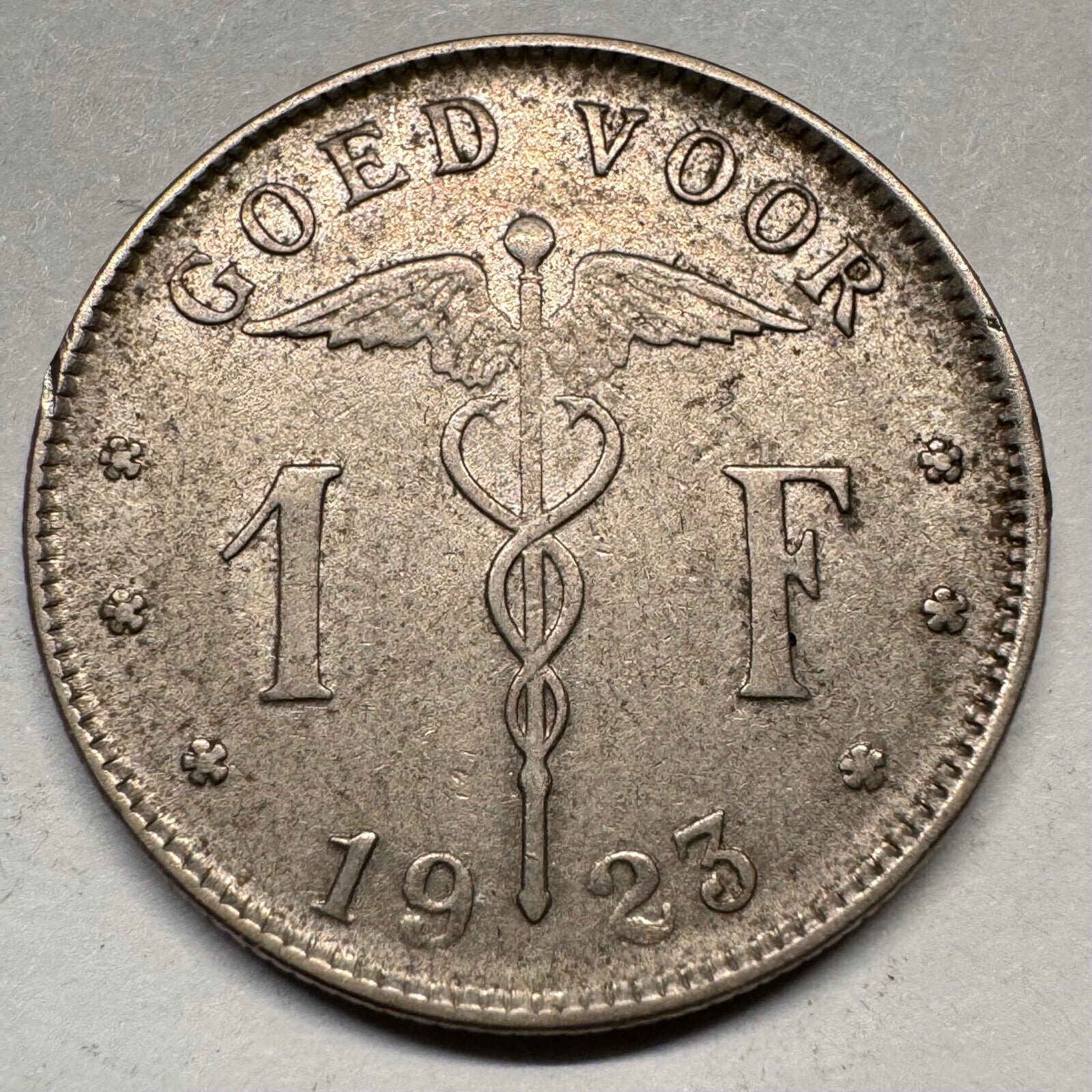 1923 Belgium 1 Franc - Beautiful Coin - #A-018
